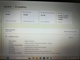 Dell Latitude 5480 i5-6300 16GB RAM, 240GB SSD, Win 11Pro - 3