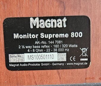 Prodám reproduktory Magnat Supreme 800 - 3