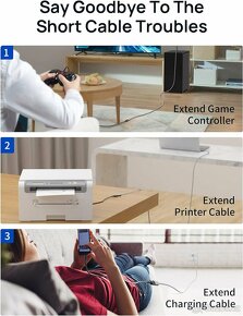 Kvalitní prodlužovací usb 3.0 kabel - 2m délka - 3