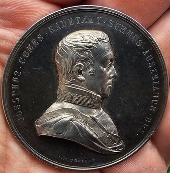 Stříbrná medaile RADETZKY 1848-1849 - TOP stav - 3