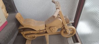 Dřevěná houpací motorka - 3