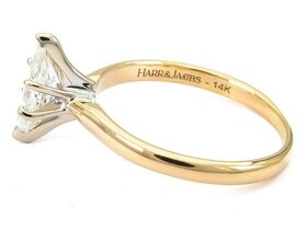 14K prsten s diamantem 0,97ct - Harr & Jacobs - certifikát - 3
