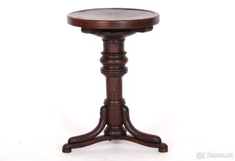 Klavírní, výškově stavitelná židle, stolička THONET No.3 - 3