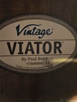 Cestovní 12 strunná elektroakustická kytara Vintage - 3