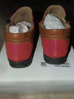 Nové dámské kožené boty vel.36 - červené - 3