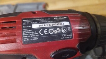 Aku vrtačka Einhell + 2 baterie a nabíječka - 3