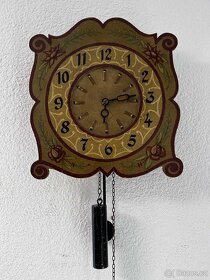 Staré selské malované dřevěné hodiny - 3