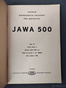 Jawa 500 OHC seznam náhradnich dilu - 3