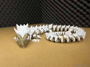Flexibilný kryštálový drak 3D tisk - 3