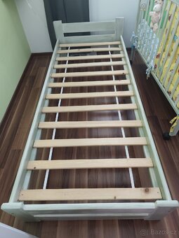 Dětská postel masiv (80x200), včetně roštu a matrace - 3