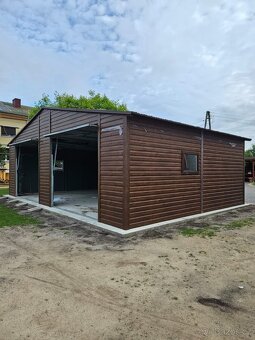 Plechová garáž 9x6m - 3