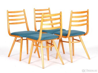 Designové jídelní retro židle TON, 4 kusy. - 3