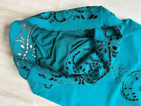 Tyrkysové šaty, velikost 36 - 3