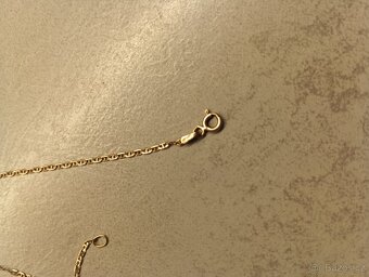 Zlaté náušnice kruhy + zlatý řetízek - 3