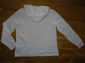 bílá mikina s kapucí vel. 170 - 3