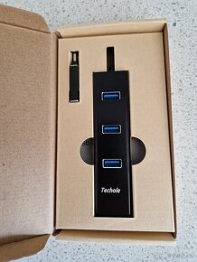USB rozbočovač Techole 3.0 & RJ45 - 3