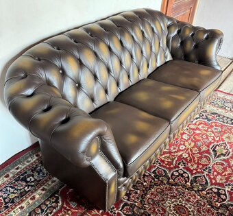 ,kožená pohovka originál Chesterfield, 4673 - 3