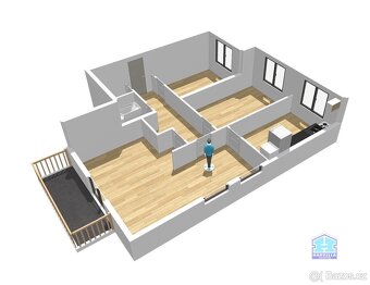 Byt 3+1+B Měčín, Sadová ulice (okr. Klatovy), ev.č. H56-3/25 - 3