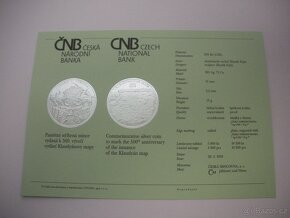 Stříbrná mince 200 Kč 2018 Vydání Klaudyánovy mapy - 3