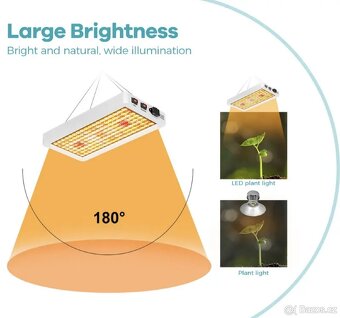 Plně spektrální světlo pro rostliny s LED diodami, UV & IR - 3