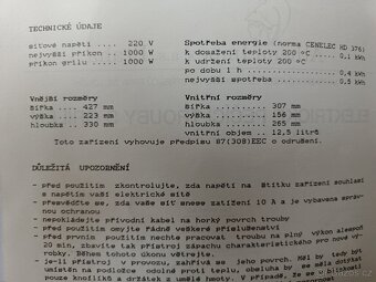 Mini trouba horkovzdušná s grilem - 3