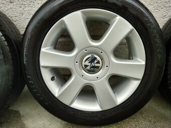 Alu kola  VW Touran 6,5J x 16, 5x112, ET 50, Letní pneu - 3