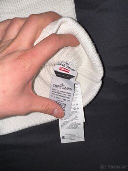 SUPREME X STONE ISLAND GLOW KNIT BALACLAVA WHITE REFLECTIVE - 3