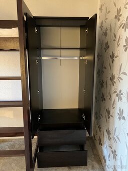 Set patrová postel 80x180cm a vysoká šatní skříň - 3