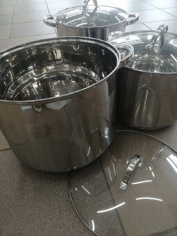 Nerez hrnce velký objem sada 6l,8l a 10l - 3