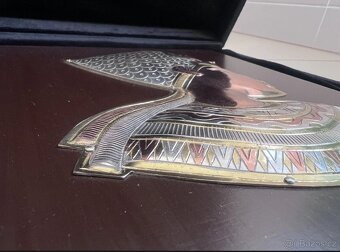 Nefertiti Egyptská královna tepaný dárek dřevěný rám - 3