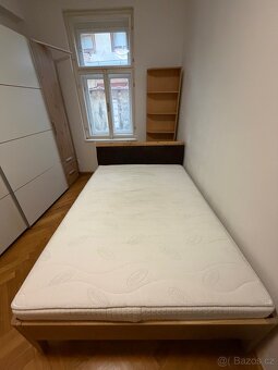 Dřevěná postel (dub), 140×200 cm - 3