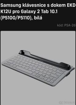 Klávesnice Samsung s dokem- bílá - 3