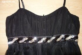 Černé šaty vel. 40 s bolerkem - 3