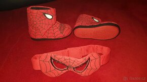 Spider man papuče + maska velikost 20-22 , délka 14cm - 3