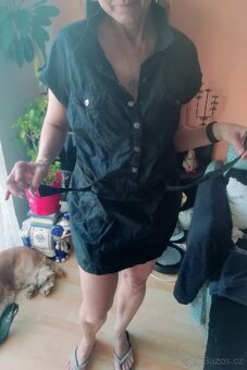 Kratší šaty na vázačku, styl džínových, Janina 44, měřte - 3