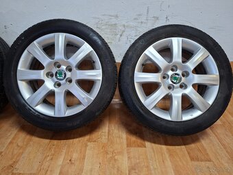 Alu kola R15 5x100 Škoda + 195/50/15 Barum - 3