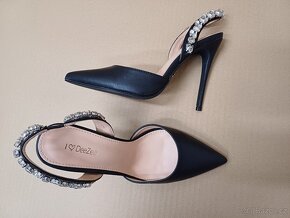 Černé lodičky volná pata vel.37 - 3