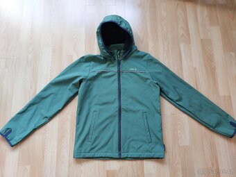 Nová softshellová přechodová tm. zelená bunda Kamik, 152-158 - 3