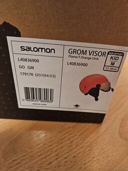 Dětská lyžařská helma Salomon Grom Visor / oranžová / M - 3