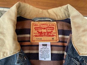 Pánská džínová bunda zn. Levi’s s podšívkou - vel. M - 3