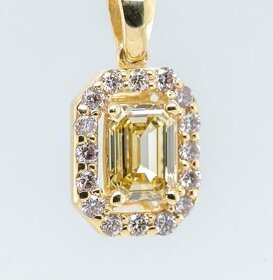 Krásný 14K přívěšek s diamanty 0,92ct - certifikát AIG - 3