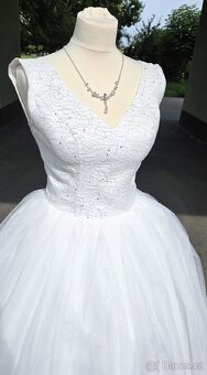 NOVÉ TŘPYTIVÉ svatební šaty GLITTER - 3