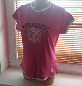 Růžové bavlněné tričko vel. 44 XXL zn. Authentic - 3