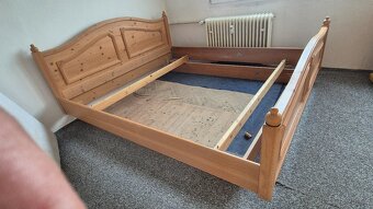 Postel, stylová, masivní dřevo - 3