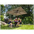 Boční slunečník - šedohnědý - čtvercový - 250 x 250 cm - nak - 3