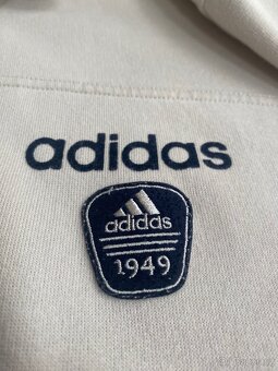 Adidas Vintage bílá mikina na zip (2003) - 3
