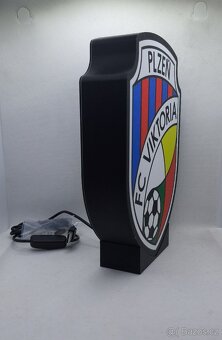 Prodám nové logo FC Viktoria Plzeň s podsvětlením. - 3