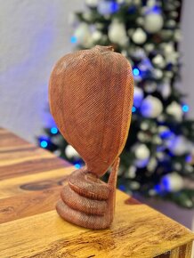 Dřevěná socha kobry 30cm - 3
