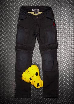 4SR Pánské kevlarové moto jeansy CLUB SPORT black - 3