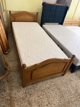 Krásná rustikální postel jednolůžko 90x200 komplet - 3